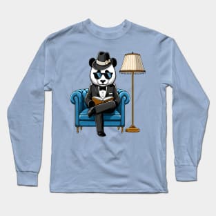 Giant Panda In A Chair Long Sleeve T-Shirt